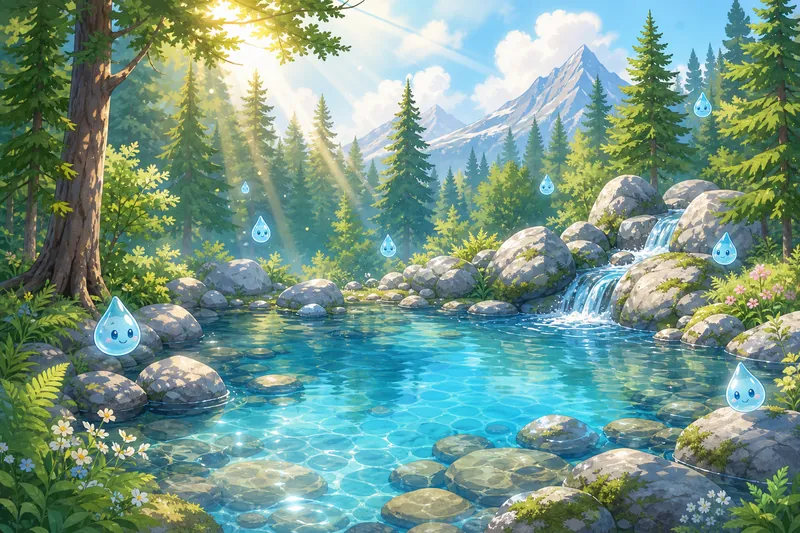 Natural spring in Canadian forest